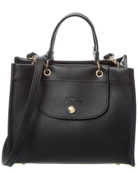 Longchamp Cabas Small Leather Handbag ONE SIZE Black