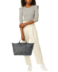 Longchamp Le Pliage Green Large Canvas Travel Bag