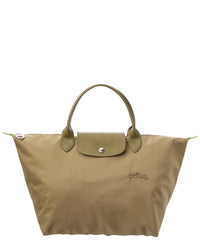 Longchamp Le Pliage Green Medium Canvas Handbag