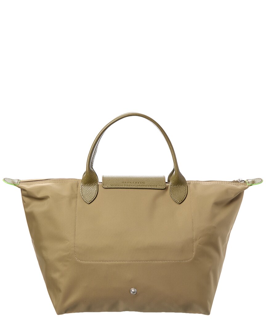 Longchamp Le Pliage Green Medium Canvas Handbag