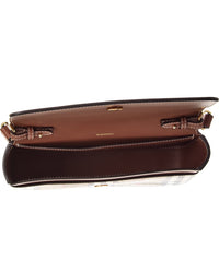 Burberry Penny Foldover E-Canvas & Leather Shoulder Bag (Authentic Pre-Loved)