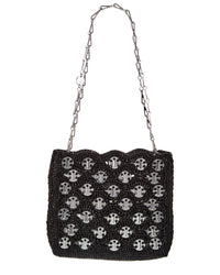 Paco Rabanne Sparkle Raffia Shoulder Bag ONE SIZE Black