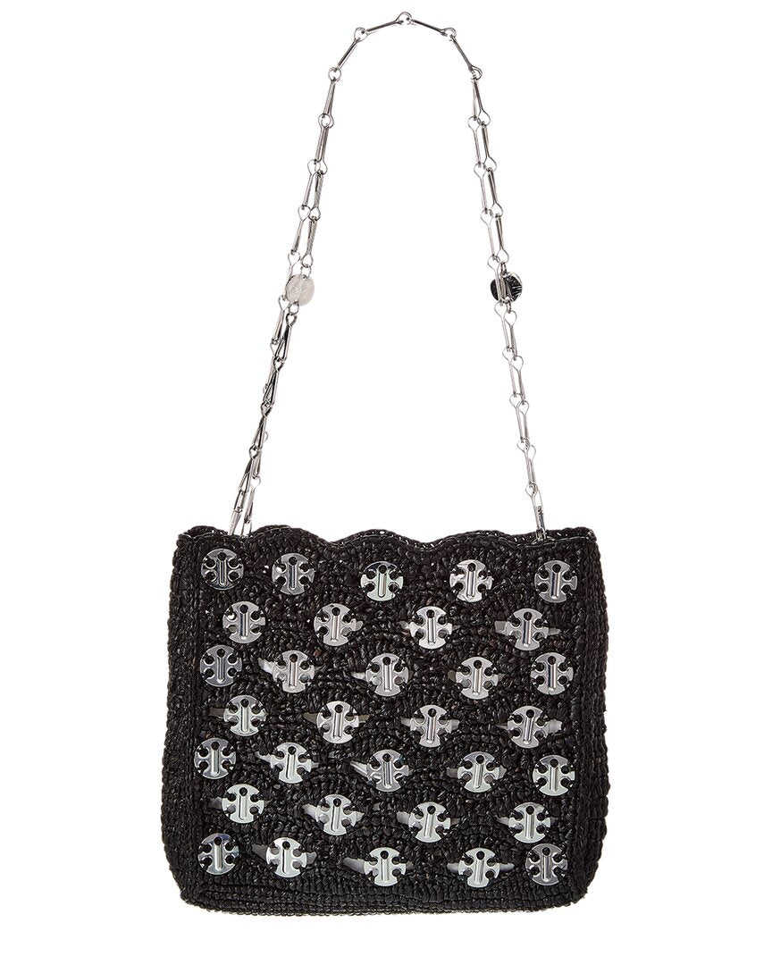 Paco Rabanne Sparkle Raffia Shoulder Bag