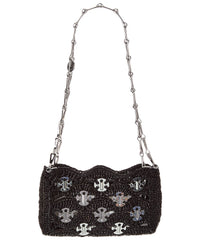 Paco Rabanne Raffia Shoulder Bag ONE SIZE Black