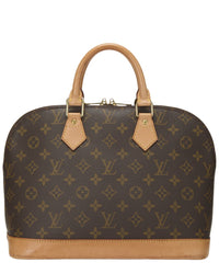 Louis Vuitton Louis Vuitton Brown Monogram Coated Canvas & Vachetta Leather Alma Pm (Authentic