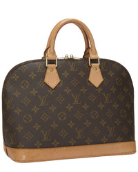 Louis Vuitton Louis Vuitton Brown Monogram Coated Canvas & Vachetta Leather Alma Pm (Authentic
