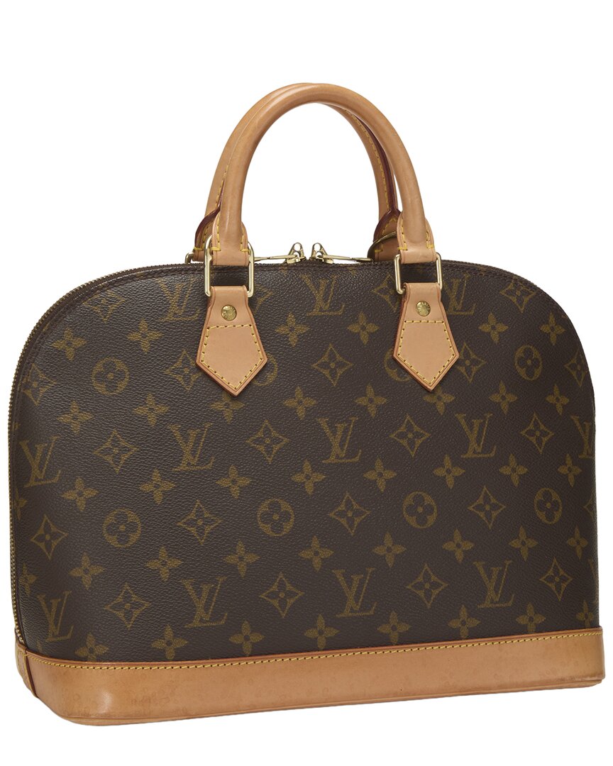 Louis Vuitton Louis Vuitton Brown Monogram Coated Canvas & Vachetta Leather Alma Pm (Authentic