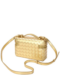 Tiffany & Fred Paris Metallic Quilted Leather Crossbody