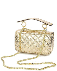 Tiffany & Fred Paris Quilted & Studded Leather Crossbody