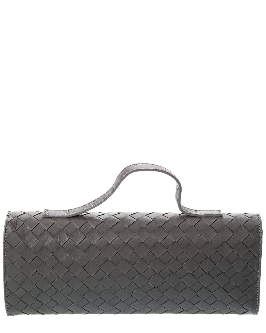 Isabella Rossetti Faye Hand-Woven Leather Clutch