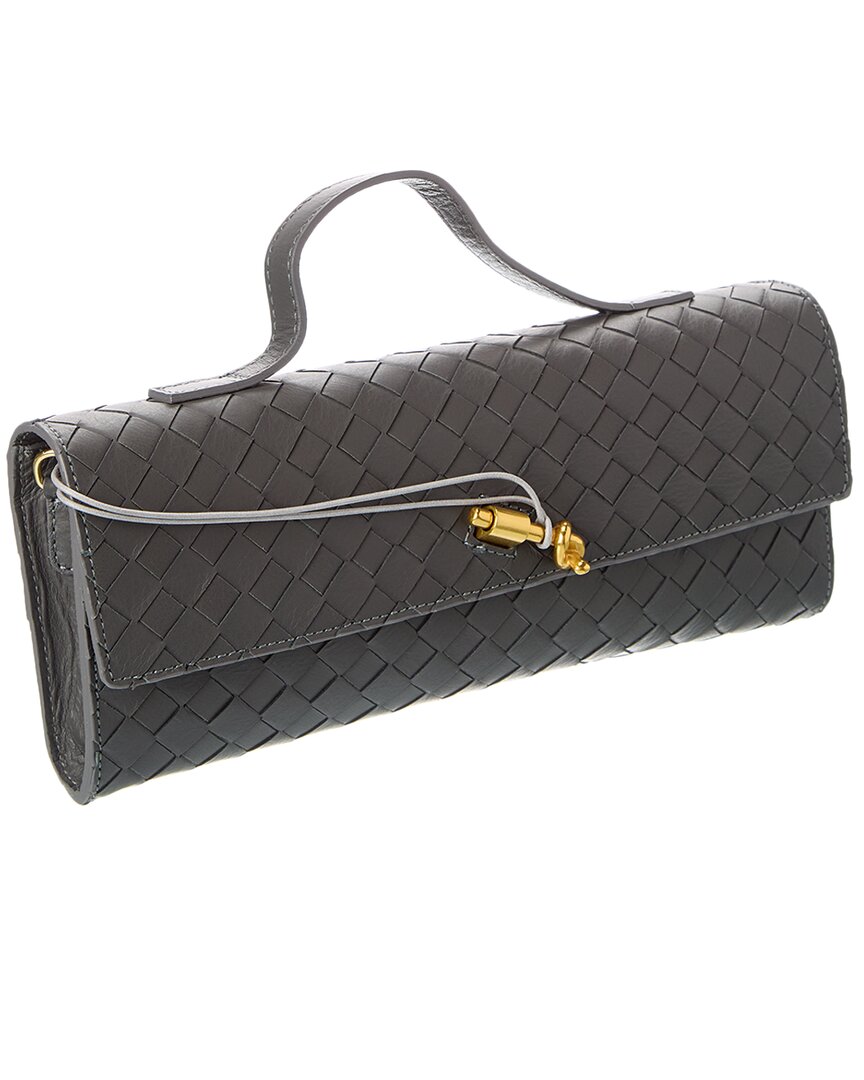 Isabella Rossetti Faye Hand-Woven Leather Clutch