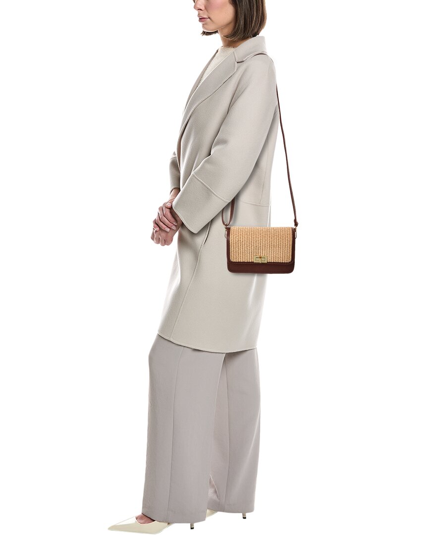Persaman New York Eva Straw & Leather Crossbody