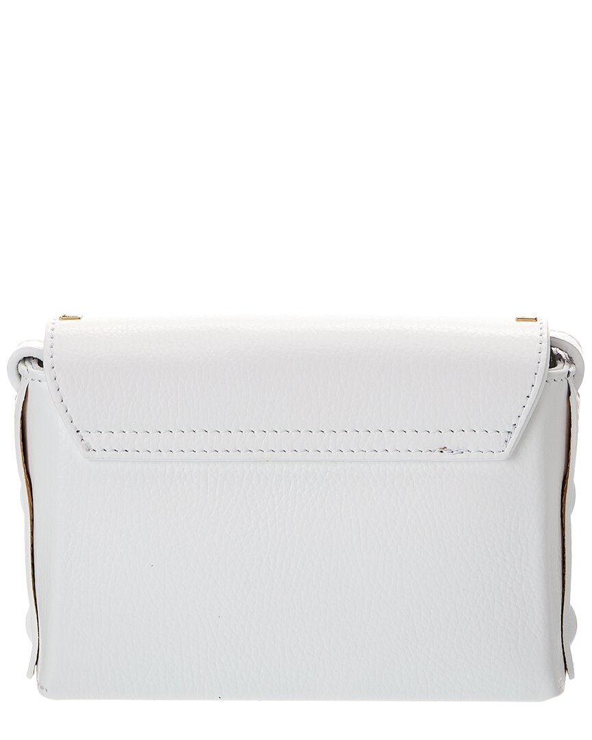 Persaman New York Womens Alessia Studded Leather Crossbody, White