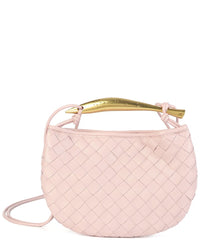 Tiffany & Fred Paris Woven Leather Crossbody ONE SIZE Pink