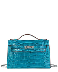 Tiffany & Fred Paris Croco-Embossed Top-Handle Crossbody