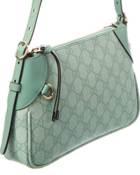 Gucci Gg Emblem Small Gg Coated Fabric & Leather Shoulder Bag