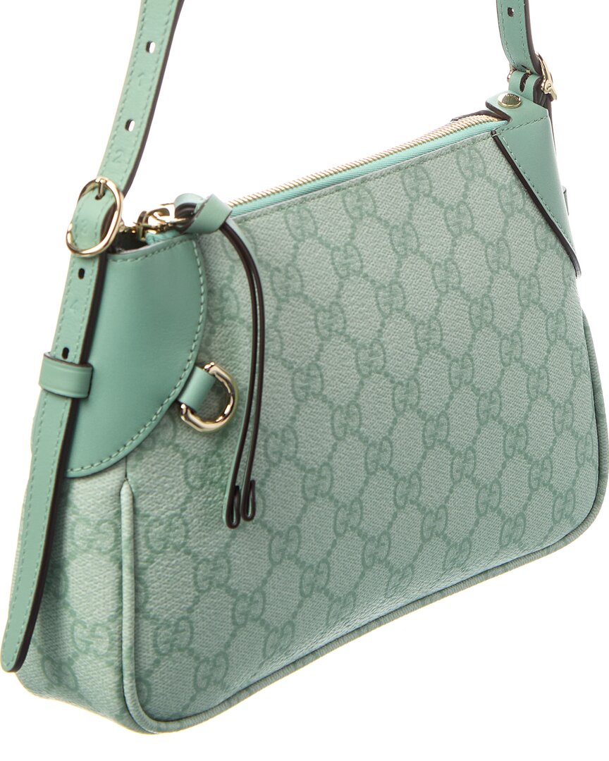 Gucci Gg Emblem Small Gg Coated Fabric & Leather Shoulder Bag