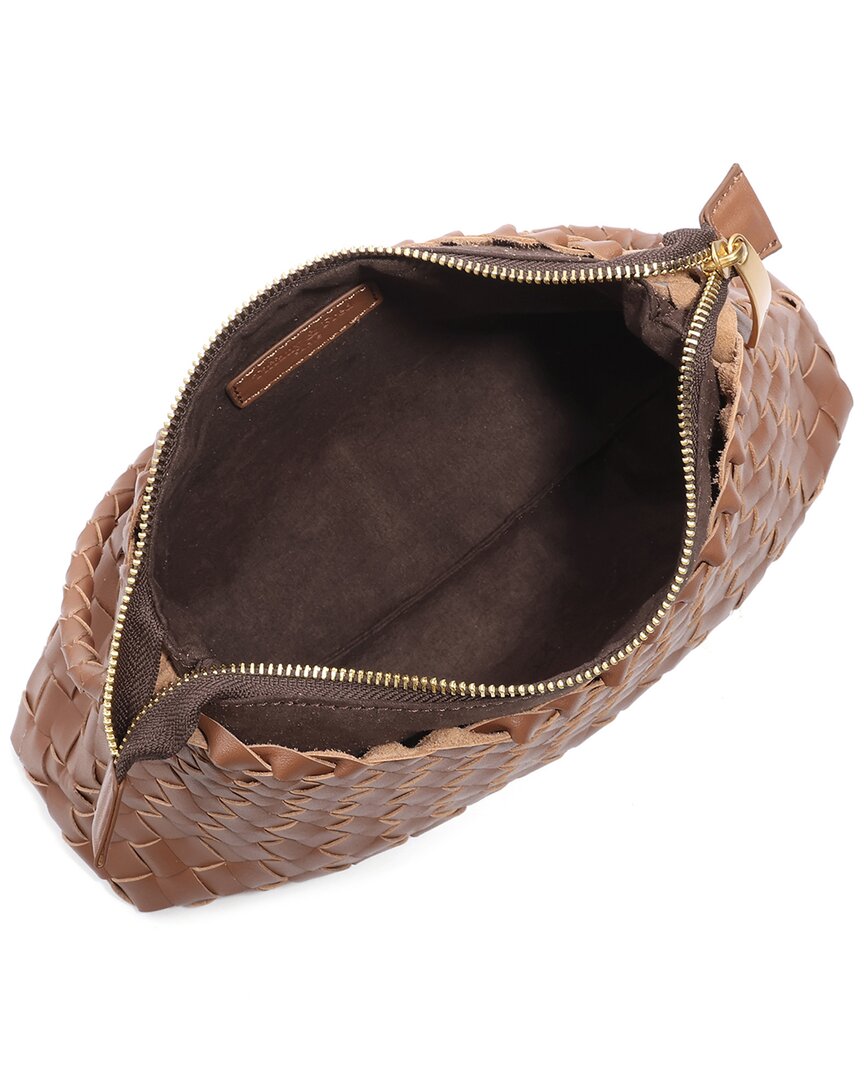 Tiffany & Fred Paris Hand-Woven Leather Shoulder Bag