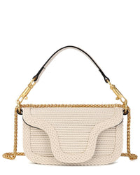Tiffany & Fred Paris Elegant Braided Leather Crossbody