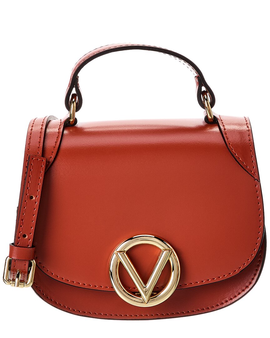 Valentino By Mario Valentino Dionne Retro Leather Shoulder Bag ONE SIZE Rust