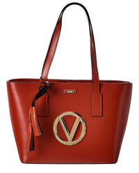 Valentino By Mario Valentino Prince Forever Leather Tote ONE SIZE Rust