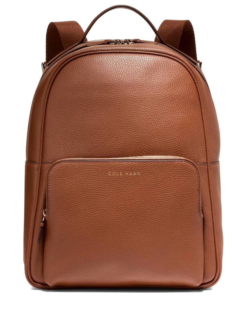 Cole Haan Delancey Leather Backpack ONE SIZE Brown Multi