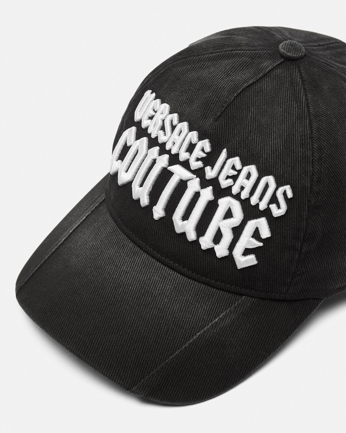 Versace Jeans Couture Black/White Gothic Logo Baseball Cap