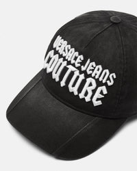 Versace Jeans Couture Black/White Gothic Logo Baseball Cap