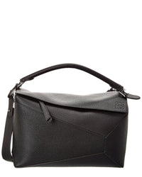 Loewe Puzzle Large Leather Shoulder Bag ONE SIZE Black