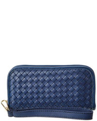 Isabella Rosetti Nora Hand-Woven Leather Clutch