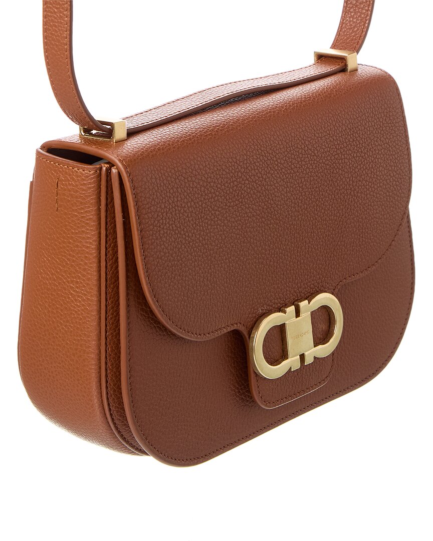 Ferragamo Gancini Leather Shoulder Bag