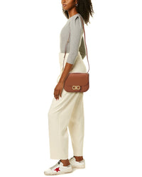 Ferragamo Gancini Leather Shoulder Bag