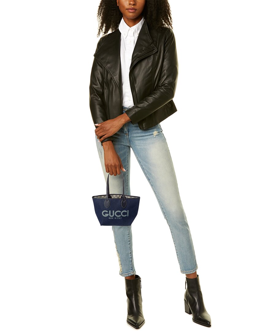 Gucci Totissima Small Reversible Denim & Leather Tote – Bluefly