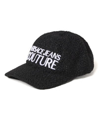 Versace Jeans Couture Versace Jeans Couture Black Monochrome Logo Fuzzy Baseball Cap
