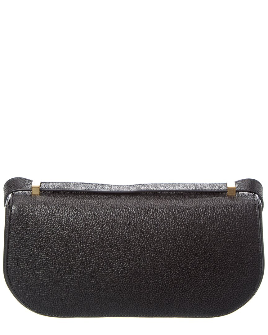 Ferragamo Gancini Double Leather Shoulder Bag