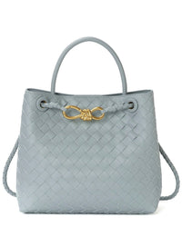Tiffany & Fred Paris Tiffany & Fred Paris Woven Leather Top Handle Bag, Grey