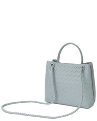 Tiffany & Fred Paris Tiffany & Fred Paris Woven Leather Top Handle Bag, Grey