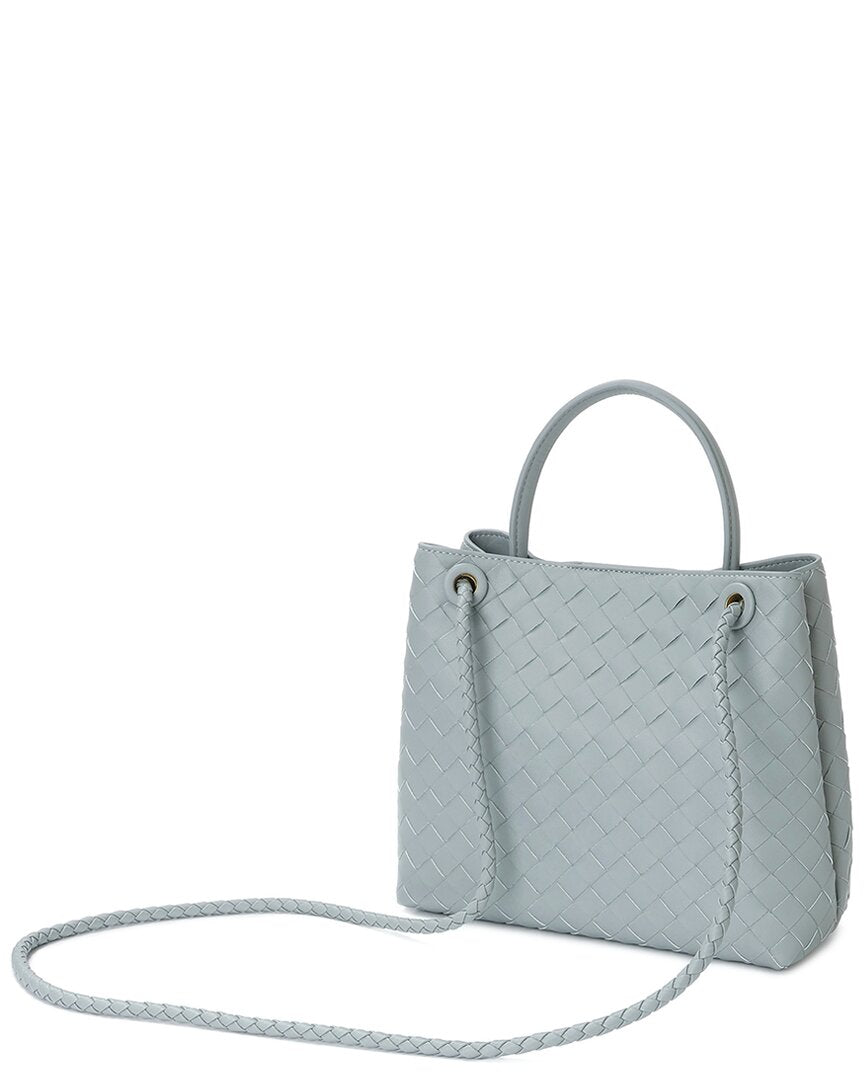 Tiffany & Fred Paris Tiffany & Fred Paris Woven Leather Top Handle Bag, Grey