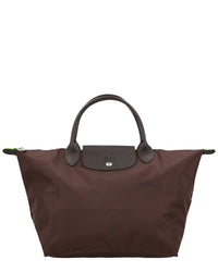 Longchamp Le Pliage Green Medium Canvas Handbag