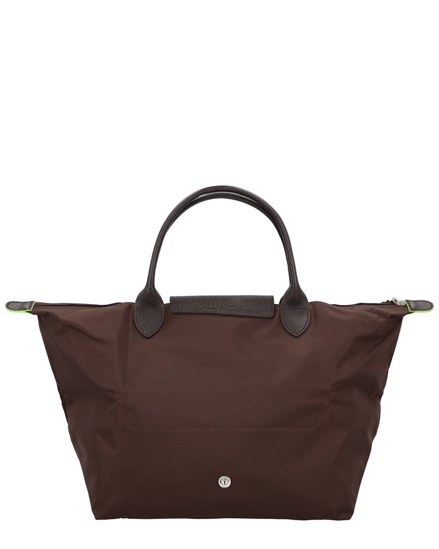 Longchamp Le Pliage Green Medium Canvas Handbag