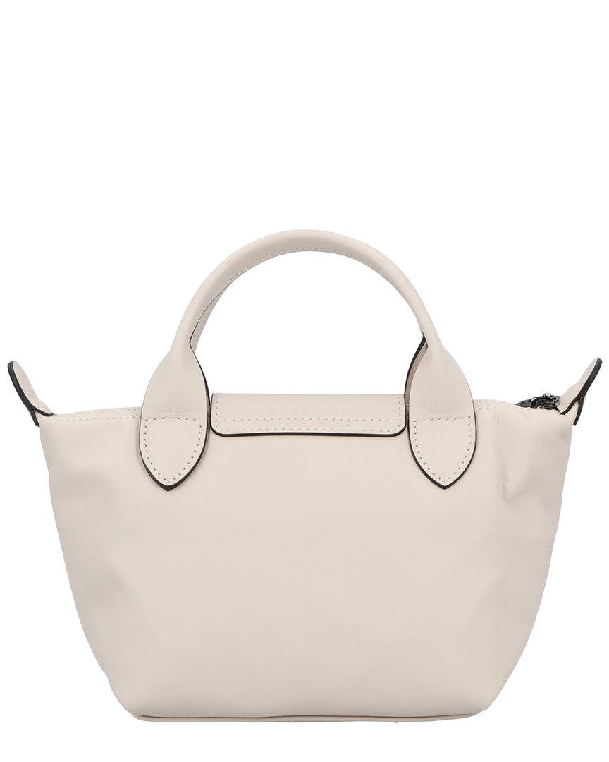Longchamp Le Pliage Xtra Xs Leather Handbag, White