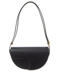 Patou Leather Shoulder Bag Black ONE SIZE