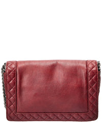 Chanel Brick Red Leather Medium Boy Reverso (Authentic Pre-Loved)