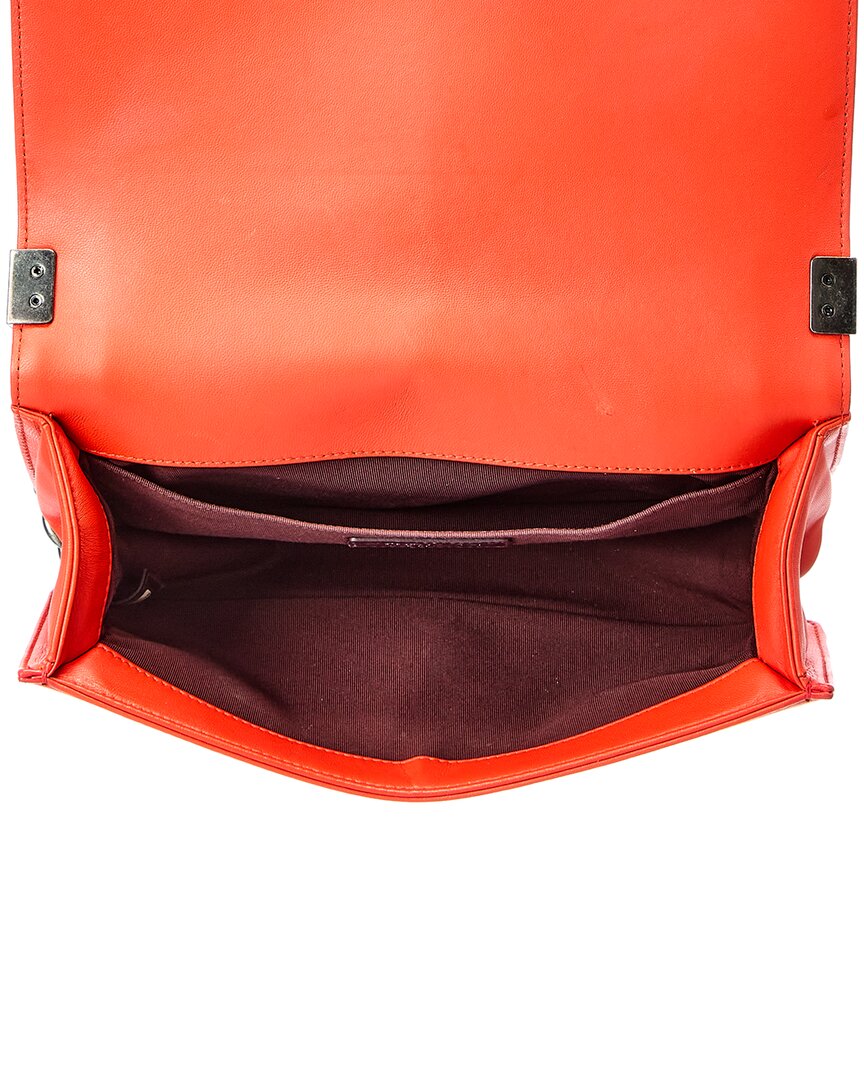 Chanel Orange Quilted Leather Chocolate Bar Shoulder Bag (Authentic Pre-Loved)