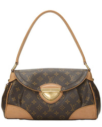 Louis Vuitton Louis Vuitton Brown Monogram Coated Canvas & Vachetta Leather Beverly Mm