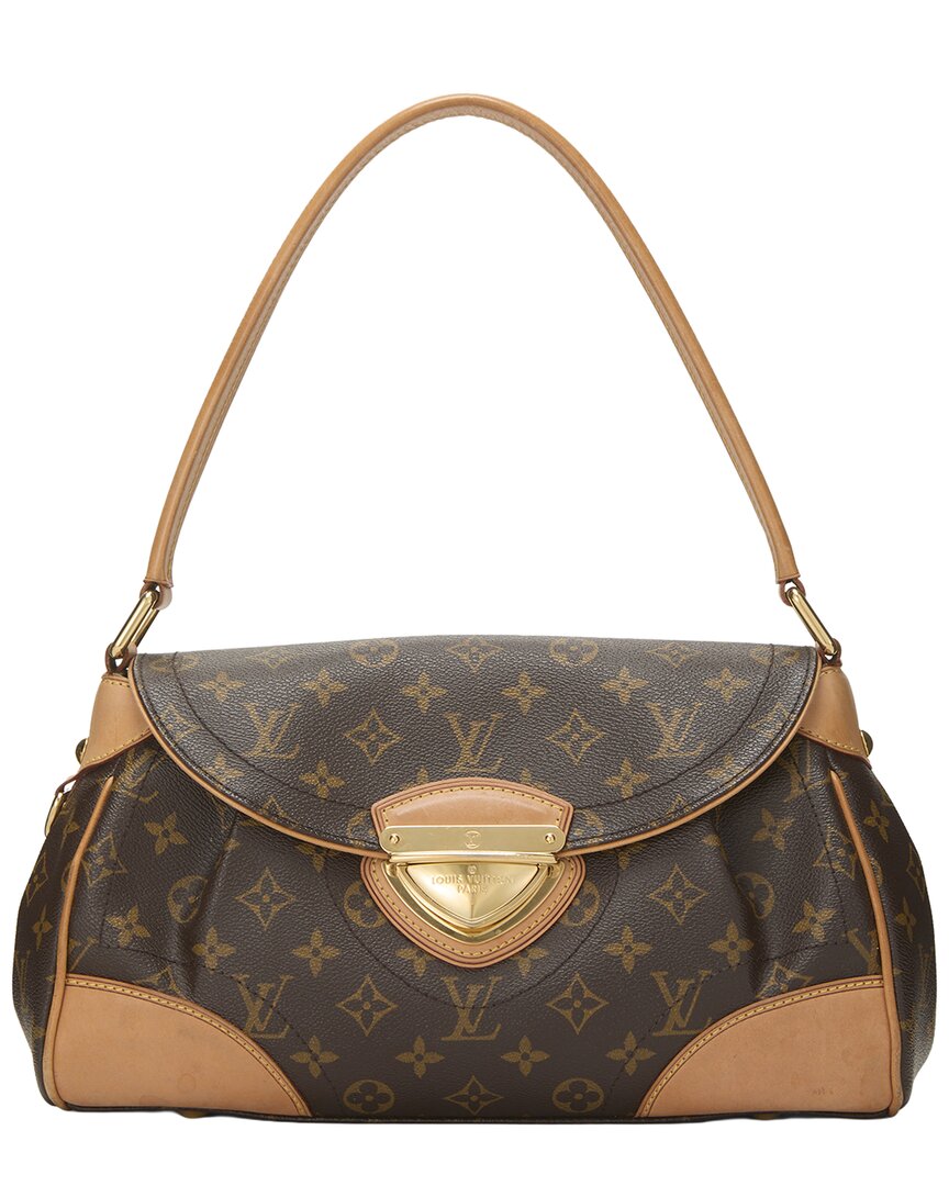 Louis Vuitton Louis Vuitton Brown Monogram Coated Canvas & Vachetta Leather Beverly Mm