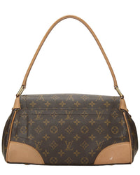 Louis Vuitton Louis Vuitton Brown Monogram Coated Canvas & Vachetta Leather Beverly Mm