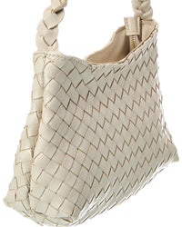 Isabella Rossetti Kaia Hand-Woven Leather Shoulder Bag