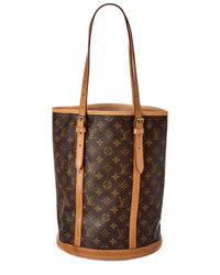 Louis Vuitton Louis Vuitton Brown Monogram Coated Canvas Bucket Gm (Authentic Pre-Loved)