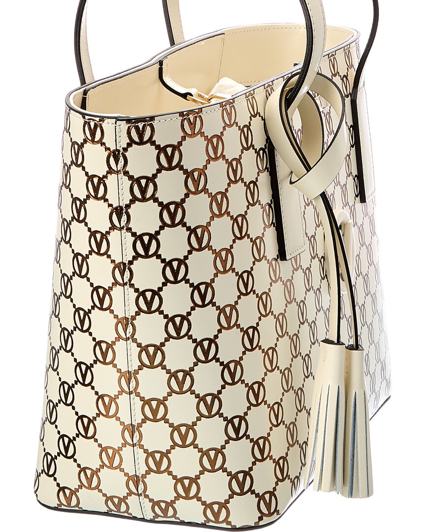 Valentino By Mario Valentino Prince Monogram Leather Tote